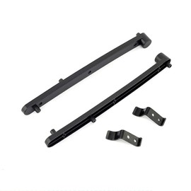 Lokatall Concealed Cabinet Door Slide Rail, 2PCS Hidden Up Flip Door Plastic Rail 250mm Cabinet Door Side Mounted Rail Hidden Flush Rail for Closets Bookcases Filing Cabinets Display Cupboard, Black