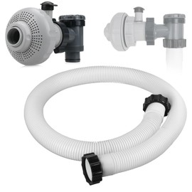 12355 Large Inlet Air Nozzle & Pool Plunger Valve with 1.5" Diameter Accessory Pool Pump Hose for Intex Above Ground Pool and Pool Pump, Pool Filter Pump On Off Plunger Valve & Strainer Grid Nozzle