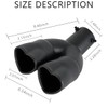 OtpOutopa Dual Exhaust Tip 2.5 inch Inlet, Universal Car Exhaust