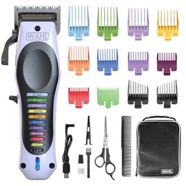 Wahl Colour Pro Cordless Li Hair Clipper – Colour‑Coded Comb System, Professional Precision Blades, 120‑Minute Cordless Runtime, Adjustable Taper Lever, Home Haircut Kit for Family Grooming
