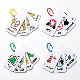 Aphasia Communication Cards for Adults & Stroke Survivors, Non Verbal Communication Board & AAC Aid, Dementia Products for Elderly, Speech Therapy Materials for Recovery