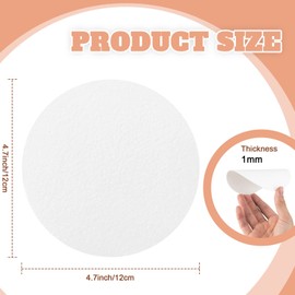 100 Sheets Round Microwave Kiln Papers Shelf Paper 4.7 Inch Ceramic Fiber Paper Insulation Ceramic Fiber Blanket Hot Melt Kiln Paper for Glass Fusing DIY Crafts Supplies