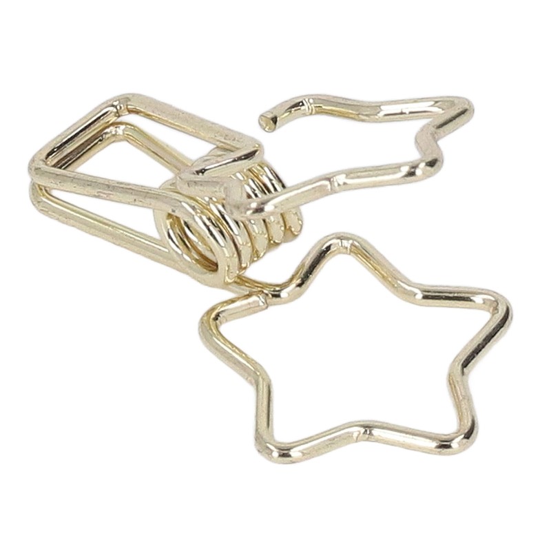 100Pcs Star Binder Clips Hollow Out Cartoon Style Strong Clamping