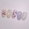 Handmade Nail Tips Cherry Berry - Round Short / 수제네일팁체리베리