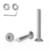 GOHODOMINO M6×40mm Flat Head Socket Cap Screws, Nuts, Flat Washers,