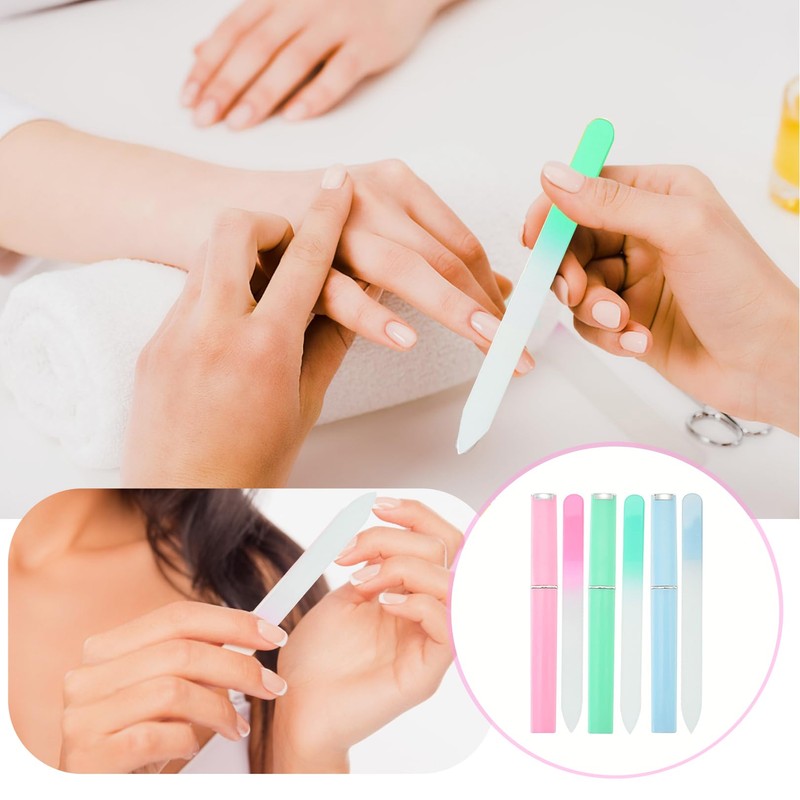 3 Pcs Nano Glass Nail File - Gentle Filing &