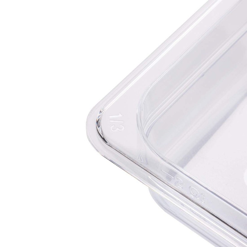 Vogue U233 Polycarbonate 1/3 Gastronorm Container, Clear, 100 mm Length,