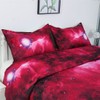 uxcell Full/Queen Size Galaxies Red Comforter Sets - 3D Outer