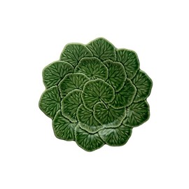 Geranium Salad & Dessert Plates - Green, Set of 4 by Bordallo Pinheiro