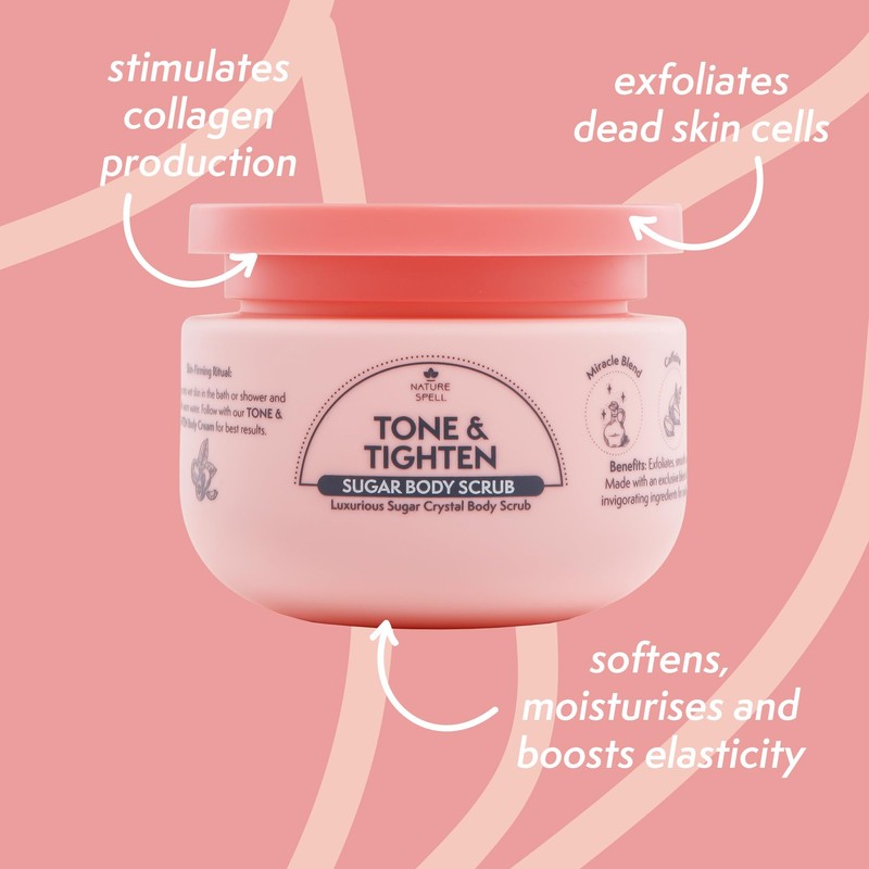 Nature Spell Tone & Tighten Sugar Crystal Body Scrub 300g