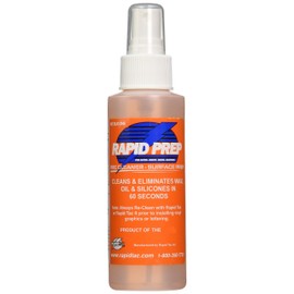 Rapid Tac Rapid Prep Surface Cleaner 4 oz | Safe Water Based solution Removes Wax, Grease, Oil & Silicone Non-Flammable Formula Pre-Cleaning Paint, Sign Materials & Glass Before Vinyl Application