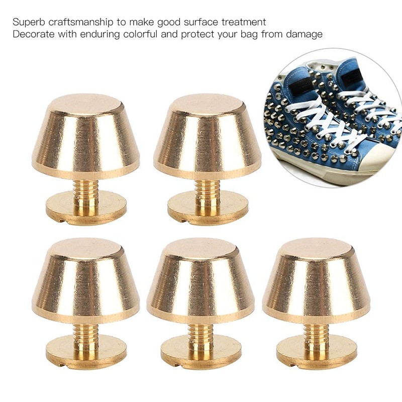 Handbag Feet Studs, 10Pcs Brass Feet Nailhead Purse Handbag Luggage