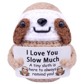 Mwmoeen Funny Positive Crochet Sloth Pocket Hug, Creative Positive Potato Gifts, Best Friend Gifts for Girlfriend, Small Gifts for Women