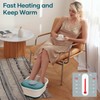 CURECURE Collapsible Foot Spa Bath Massager with Heat, Bubble and