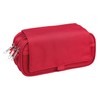 Idena 23911 Pen Case with 4 Compartments, Zip and Velcro