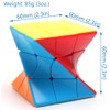 Twisty Speed Cube 3X3X3 Twisted Magic Cube Puzzle Toy Stickerless
