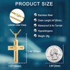 YL Men's Cross Necklace Stainless Steel Large Crucifix Pendant 20''