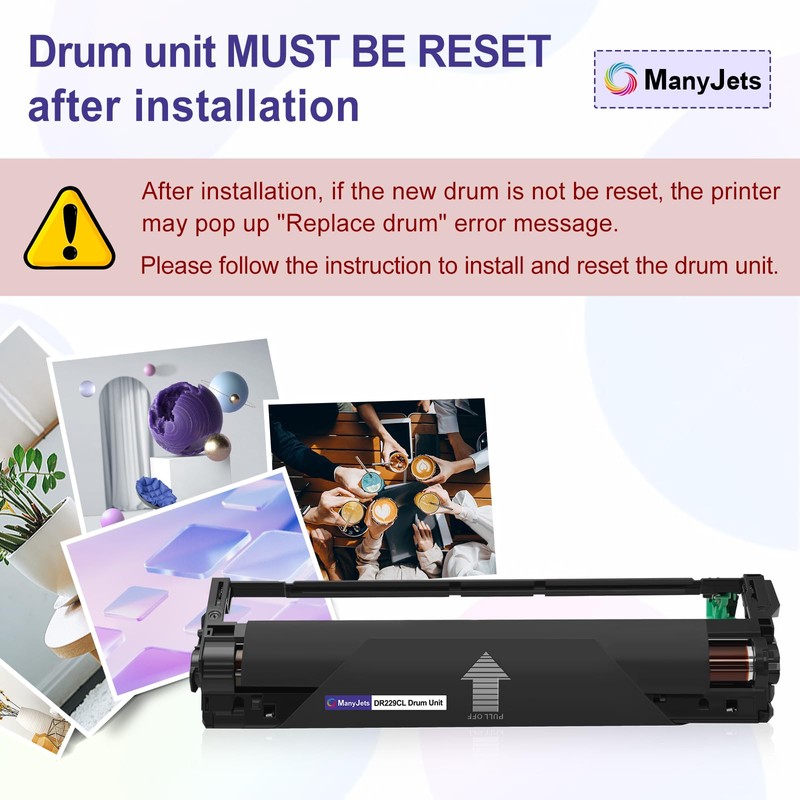 ManyJets DR229CL Drum Unit Replacement for Brother DR-229CL DR229 TN229XL