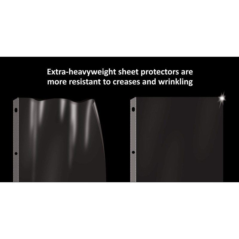 GOLD SEAL 200 Count Diamond Clear Extra Heavyweight Sheet Protectors,