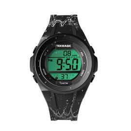 TEKMAGIC Boys Sports Watch 10 ATM Waterproof Swimming Watch with Stopwatch, Chronograph, Alarm Functions, Dual Time Zone, 12/24 Hours Format
