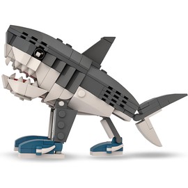 sizzlepop Tralalero Tralala 3D Building Block Figure - Funny Collectible Figure for Meme Fans, for Children and Adults, Creative Gift Idea, Italian Brain Red Style