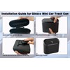 Ginsco Mini Car Trash Can with Lid, Small Car Garbage