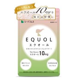 Seed Coms Equol, 1 tablet, 10mg, high concentration, women's fluctuation support, 30-day supply × 3 bags, supplement, S-Equol, soy isoflavone, lactobionic acid, GMP certified factory, manufactured