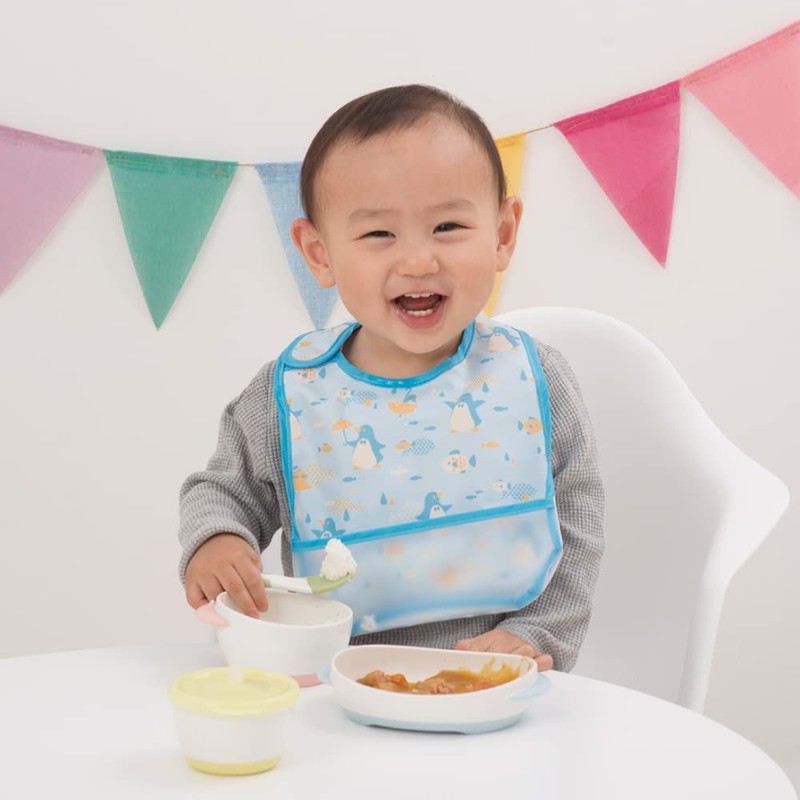 Richell Lunch-kun for Going Out, Set of 2, Blue