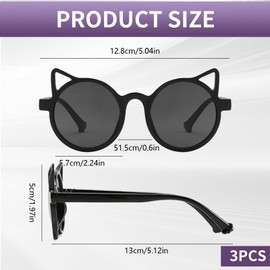 CATOR Pack of 2 Cat Ears Sunglasses, Cat Ears Party Glasses, Festival Outfit Women's Cat Ear Glasses, Funny Glasses for Carnival Photo Props Birthday