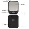 Kitchen Scale 0.035oz to 22.0lb IP7 Waterproof LCD Display Stainless