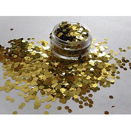 EliteKoopers 3MM Gold Metallic Glitter Cosmetic Chunky Nail Art Eye Festival Body Decorative Art & Craft Supply (5g)