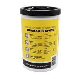 Tub O' Towels Heavy-Duty Multi-Surface Cleaning Wipes, 10" x 12", 90 Count Canister, Removes Grease, Grime, Tough Stains, Durable Disposable Wipes for Home, Garage, Outdoor Cleaning Tasks, 2-Pack