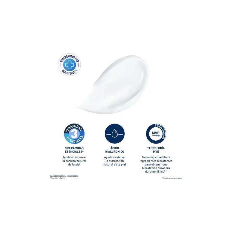 Cerave Crema Hidratante Facial Corporal Piel Seca Muy 454