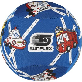 Sunflex® Youngster Cars Neoprene Ball, Size 2, Children's Ball, Child-friendly with Non-Slip Grip, with Robust Rubber Bladder, Play Ball for Water and Land