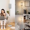 Crystal Floor Lamp, Modern Standing Lamp with Elegant Shade, LED