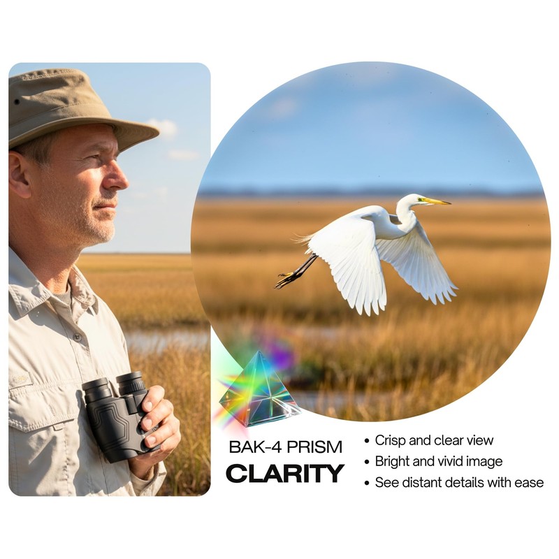 Hontry Travel Binoculars for Adults and Kids, Easy-Focus and Image