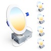 Ensenior 4 Pack 6 Inch LED Recessed Light, Dimmable, 2700K-6000K