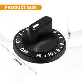 12200035 Range Surface Burner Knob Compatible with Whirlpool Kenmore Jenn Air 4 Pack