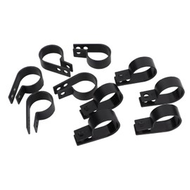 Nylon R-Type Cable Clamp 20Pcs Set, Black Wire Clip for Cable Management, Fit Diameter 21-25mm