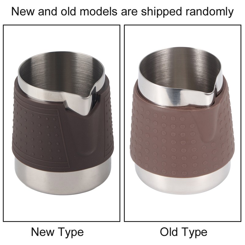 350ml Stainless Steel Milk Frothing Cup Anti-Scald Silicone Coffee Pitcher