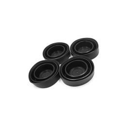 A ABSOPRO Universal 4Pcs Black Rubber Housing Seal Cap Dust Cover for Car LED Headlight Item Replacement