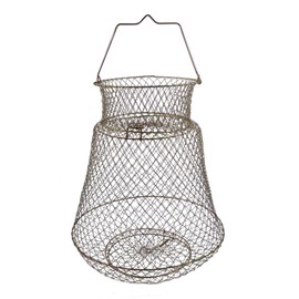 OperSeven Metal Rustproof Collapsible Fish Basket - Robust and Easy to Use Net Cage for Live Fish