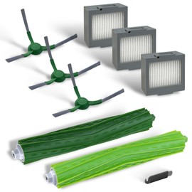 Replacement Parts for iRobot Roomba Max 705 Vac/Plus 504 Vac Robot, Accessory Replenishment Kit with 1 Set of Roller Brushes, 3 HEPA Filters, 3 Side Brushes, 1 Cleaning Tool