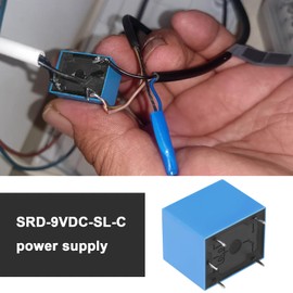 ECSiNG SRD-09VDC-SL-C 5-Pin Terminals 9 VDC Power Relay PC Board Relay for Industrial Control Automotive Electronics Security Systems Household Appliances Pack of 10