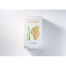 Nutra Tea - Lemongrass & Ginger Tea - 40 Tea Bags - Herbal Tea - (2 Pack)