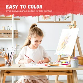 Simetufy 4 x 6 inch 12 Pack Small Painting Canvas Boards- Gesso Primed Acid-Free 100% Cotton Mini Canvas Panels for Acrylics Oil Watercolor Tempera Paints