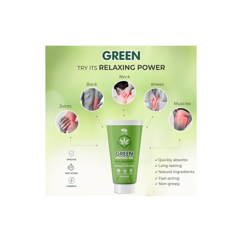 Ross D’Elen Green Menthol Gel XL Tube with Massager