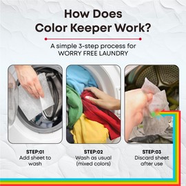 Color Keeper® Dye-Trapping Laundry-Saving Sheets, 100 Value Pack | Fragrance Free | Bleach-free Protection for Mixed Laundry