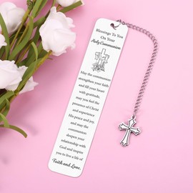 First Communion Gifts for Girls Boys - First Communion Bookmark for 1st Communion Gifts for Girls Boys First Holy Communion Accessories Primera Comunion for Kids Easter Basket Stuffers
