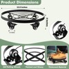 2 Packs Large Metal Plant Caddy 12.6” Plant Dolly with